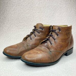 Ariat Leather Lace Up Ankle Boots-Women’s 9.5-Brown-Western-Cowgirl-Southwestern